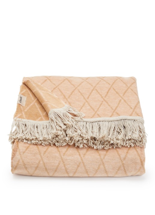 Claudi Dias plaid 150 x 200 cm - voorkant 2 beige