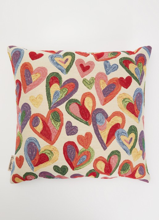 Claudi Heart Art sierkussen 50 x 50 cm - detail 3 multicolor