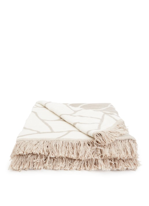 Claudi Lineas plaid 150 x 200 cm - voorkant 2 lichtgrijs