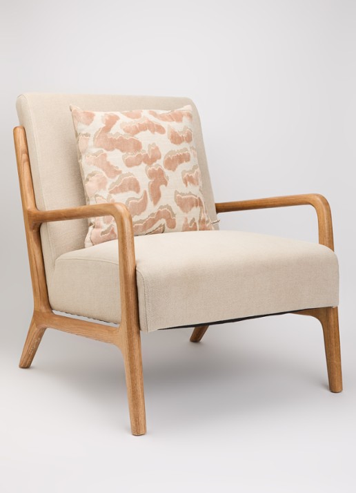 Claudi Nimfy sierkussen 45 x 45 cm - voorkant 2 lichtroze