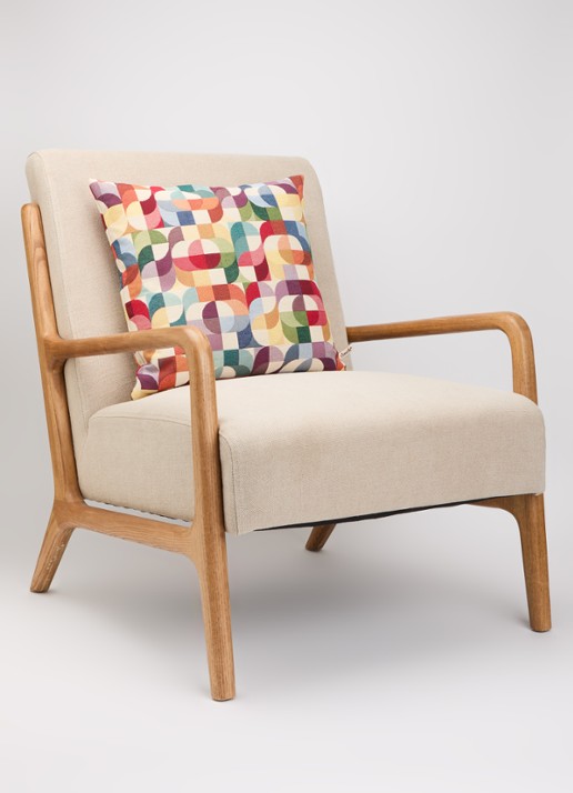 Claudi Shapes sierkussen 45 x 45 cm - voorkant 2 multicolor