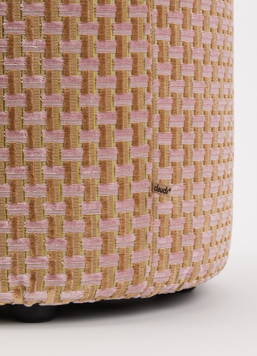 Claudi Small poef 48 cm  - voorkant 2 roze