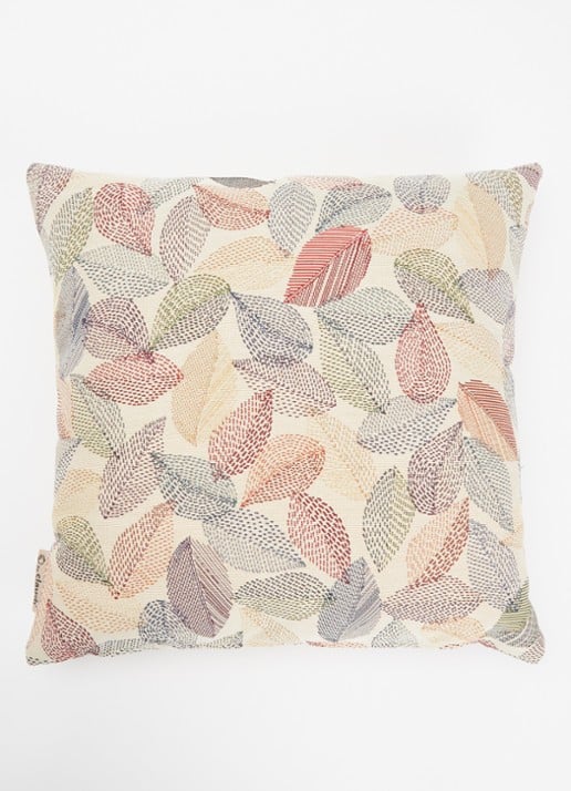 Claudi Stitch Leaf sierkussen 45 x 45 cm - detail beige