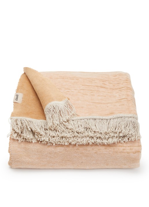Claudi Streps plaid 150 x 200 cm - voorkant 2 beige