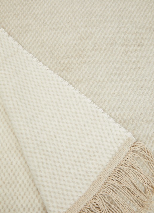 Claudi Unami Plaid 150 x 200 cm - detail lichtgrijs