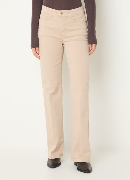 Claudia Sträter High waist flared jeans met gekleurde wassing - detail 3 zand