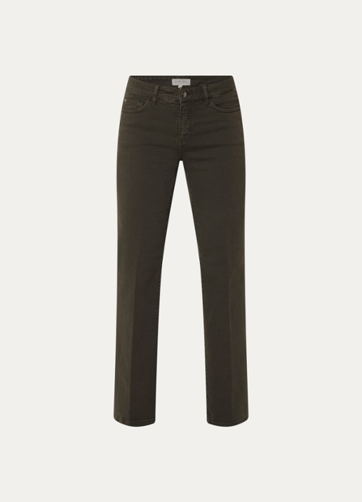 Claudia Sträter High waist flared jeans met gekleurde wassing - voorkant donkerbruin