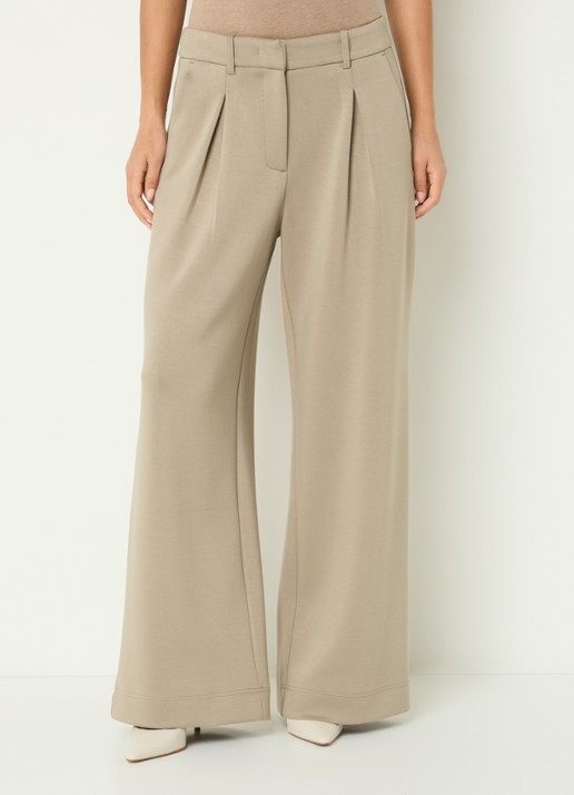 Claudia Sträter High waist loose fit pantalon van sweatstof