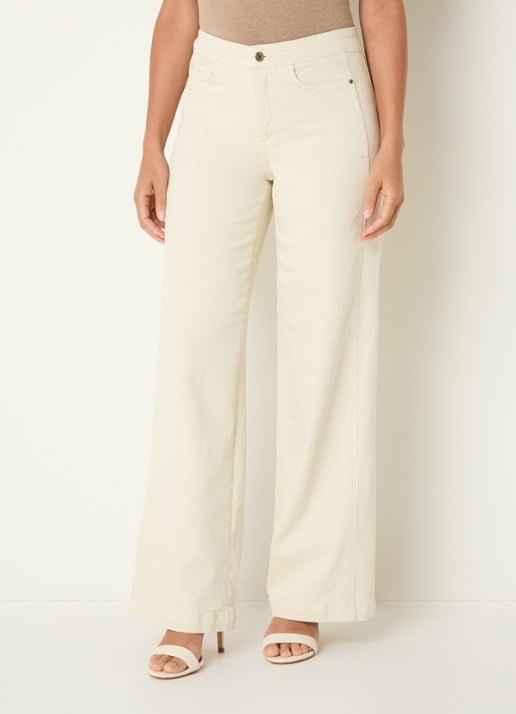 Claudia Sträter High waist straight leg jeans met gekleurde wassing