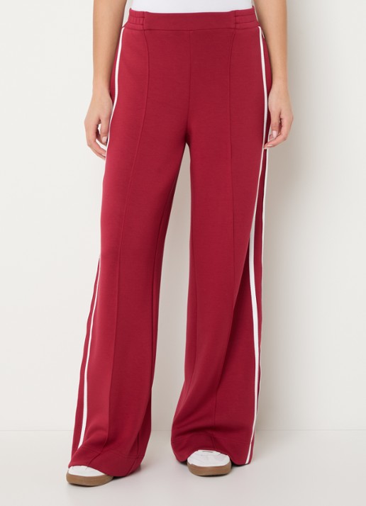 Claudia Sträter High waist wide fit broek met steekzakken