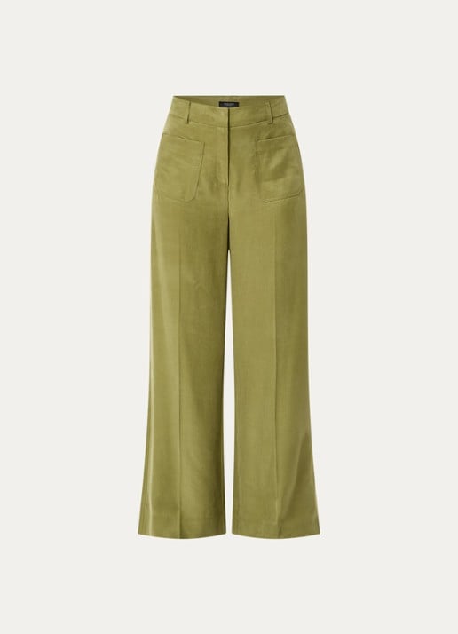 Claudia Sträter High waist wide fit pantalon met steekzakken