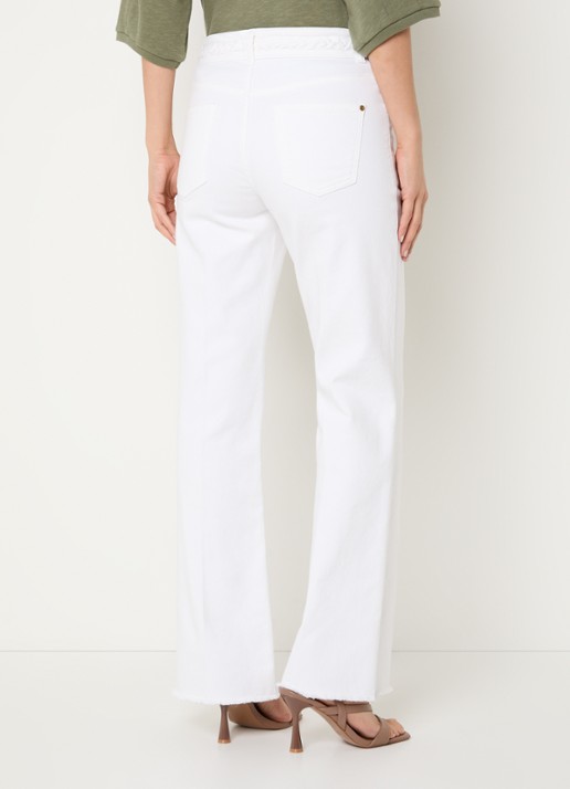 Claudia Sträter Low waist straight leg jeans met gekleurde wassing - achterkant 3 wit