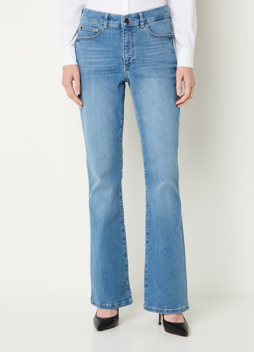 Claudia Sträter Mid waist flared jeans met lichte wassing