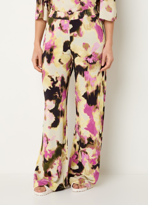 Claudia Sträter Mid waist loose fit pantalon met print