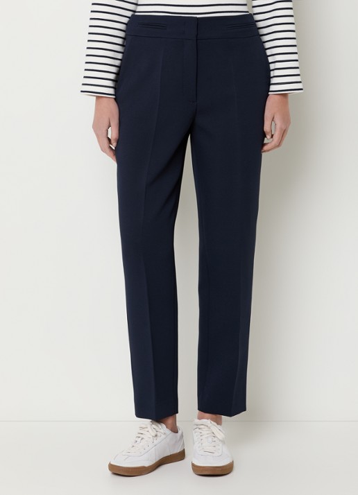 Claudia Sträter Mid waist straight fit pantalon met steekzakken