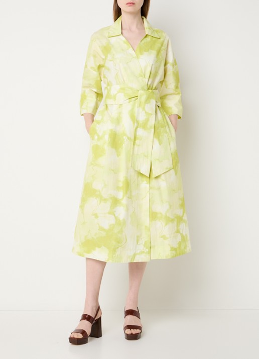 Claudia Sträter Midi A-lijn blousejurk met tie-dye dessin