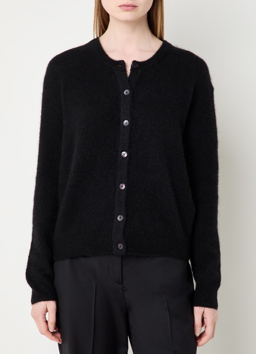 Claudia Sträter Noos fijngebreid vest in alpaca wolblend