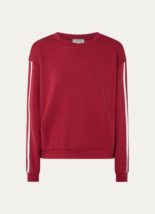 Claudia Sträter Sweater met ronde hals - voorkant 3 steenrood