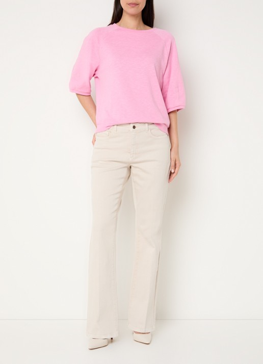 Claudia Sträter T-shirt met boothals - voorkant 2 roze