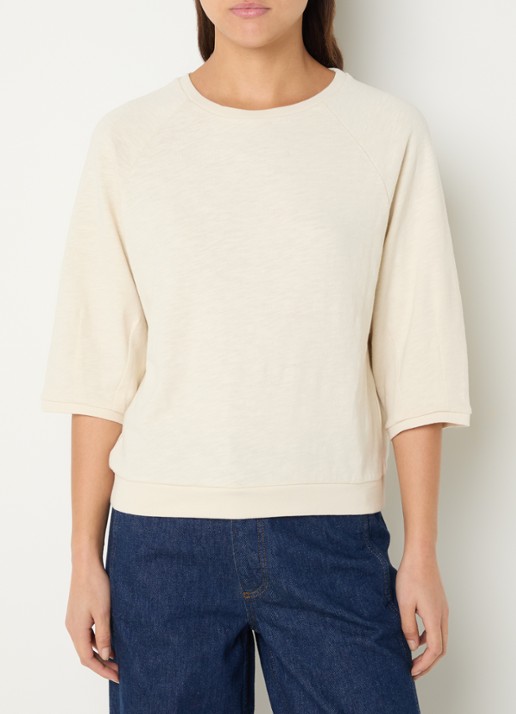 Claudia Sträter T-shirt van jersey met gemêleerd dessin - detail 4 ivoor