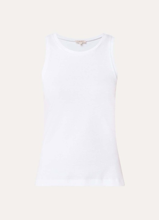 Claudia Sträter Tanktop met ronde hals - voorkant 2 wit