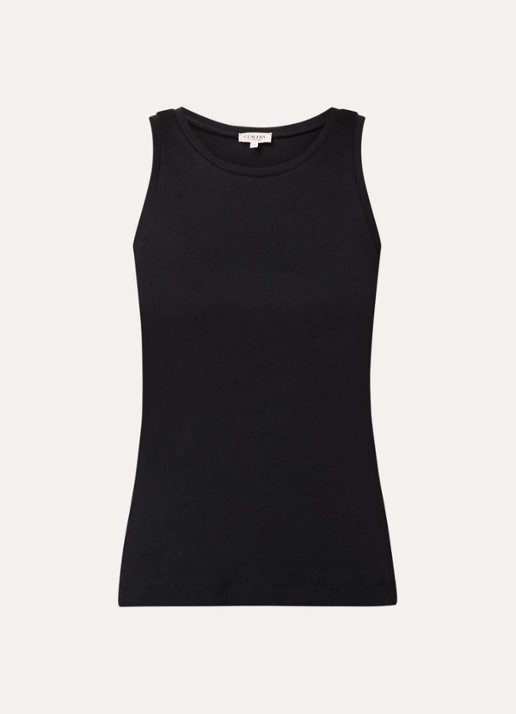 Claudia Sträter Tanktop met ronde hals - voorkant 2 zwart