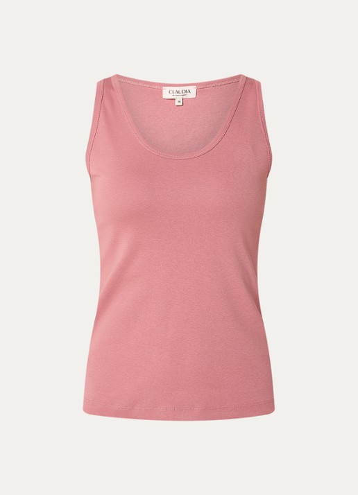 Claudia Sträter Tanktop met ronde hals - voorkant 3 oudroze