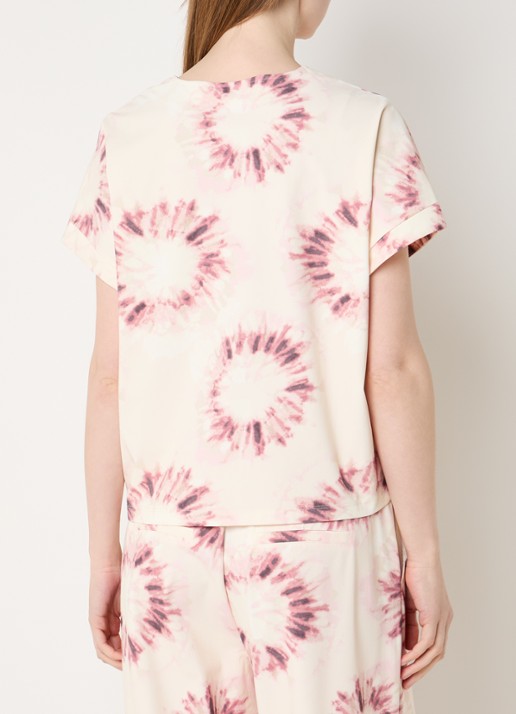 Claudia Sträter Top met tie-dye dessin - achterkant 4 ivoor