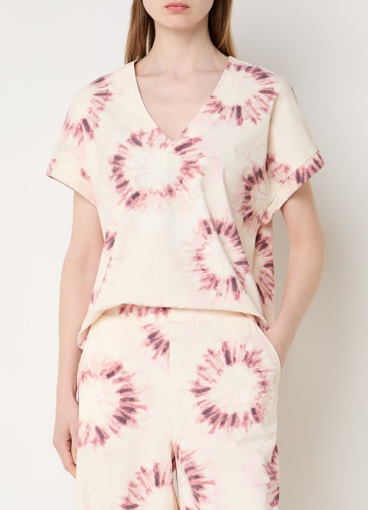 Claudia Sträter Top met tie-dye dessin