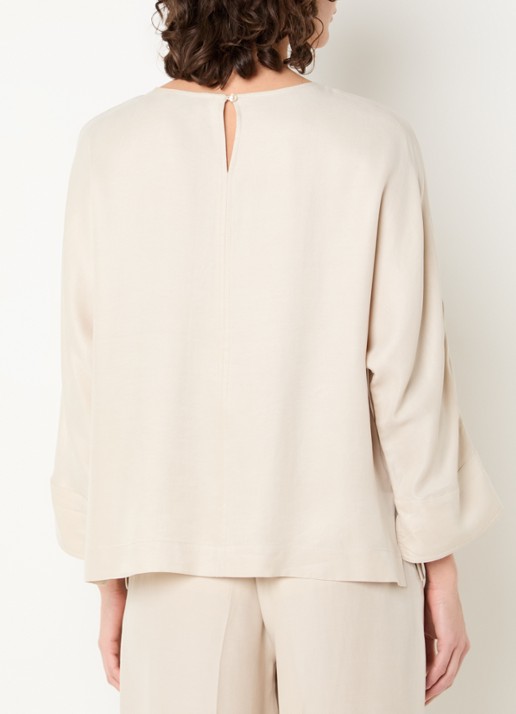 Claudia Sträter Tuniek met borstzak - achterkant beige