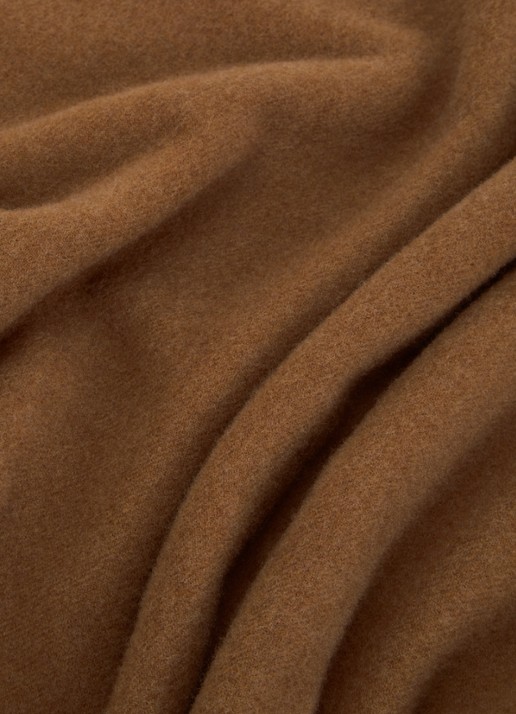 Claudie Pierlot Alaska sjaal van wol met franjes - detail 3 bruin