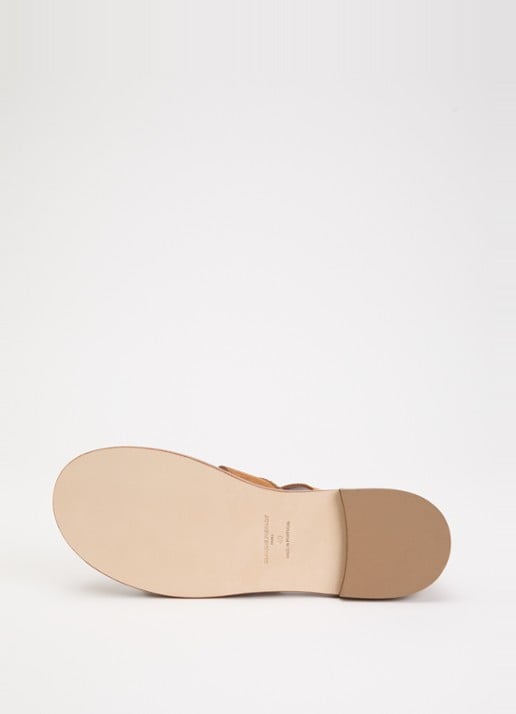 Claudie Pierlot Amarante sandaal van suède - detail 5 camel