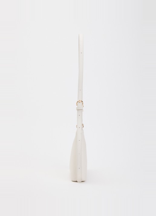 Claudie Pierlot Azur schoudertas van kalfsleer met verstelbare schouderriem - detail 3 gebroken wit