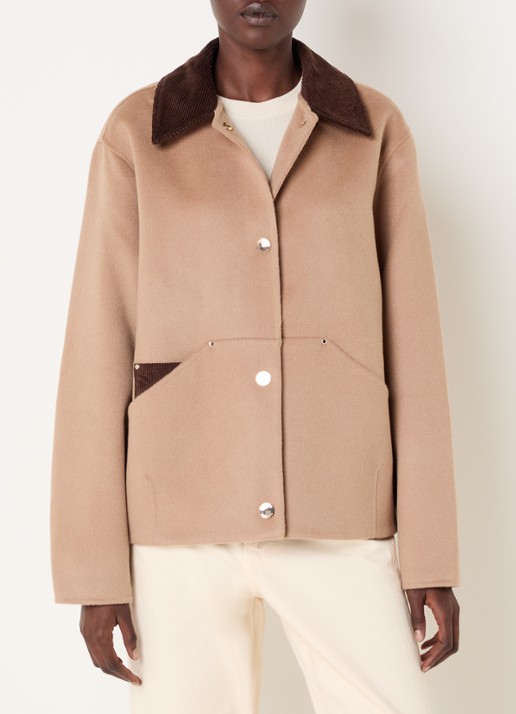 Claudie Pierlot Barn jack in wolblend met opgestikte zakken