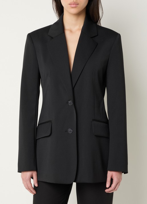 Claudie Pierlot Blazer in scheerwolblend met klepzakken