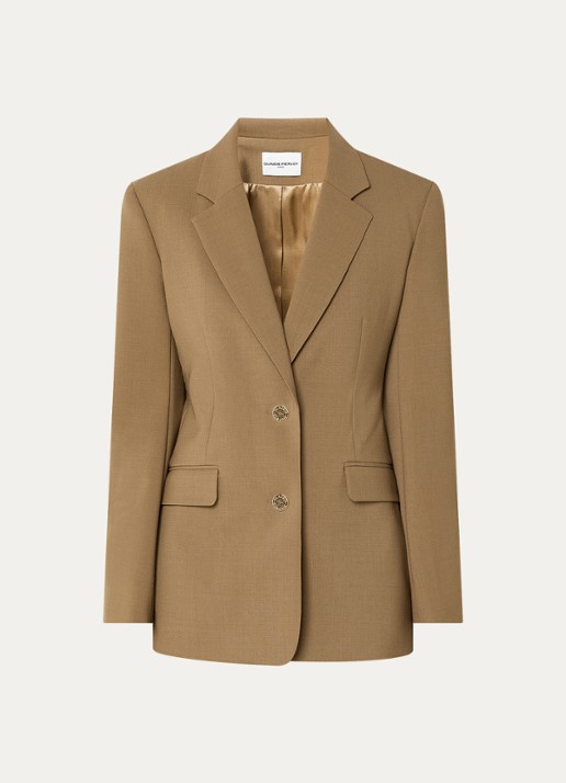 Claudie Pierlot Blazer in wolblend met klepzakken - voorkant camel