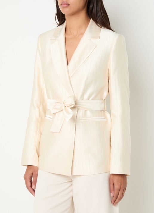 Claudie Pierlot Blazer van satijn met ceintuur