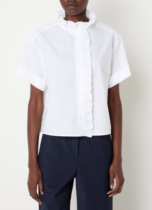 Claudie Pierlot Blouse met opstaande kraag en volant