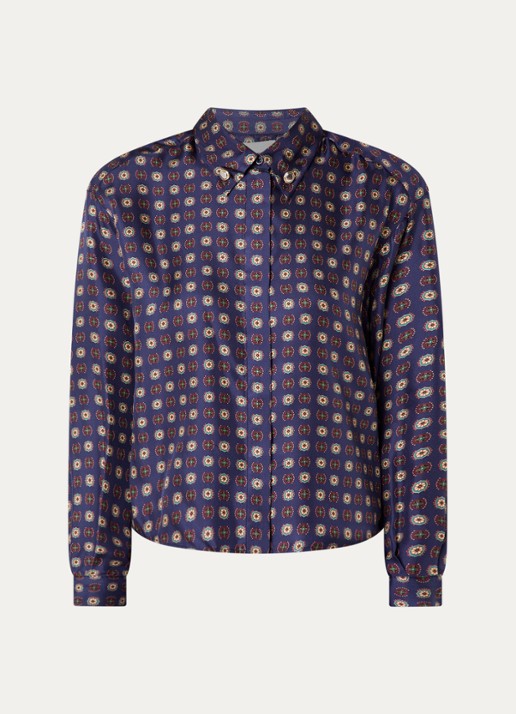 Claudie Pierlot Blouse van zijde met grafische print