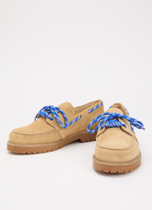 Claudie Pierlot Bootschoen van suède - detail 3 camel