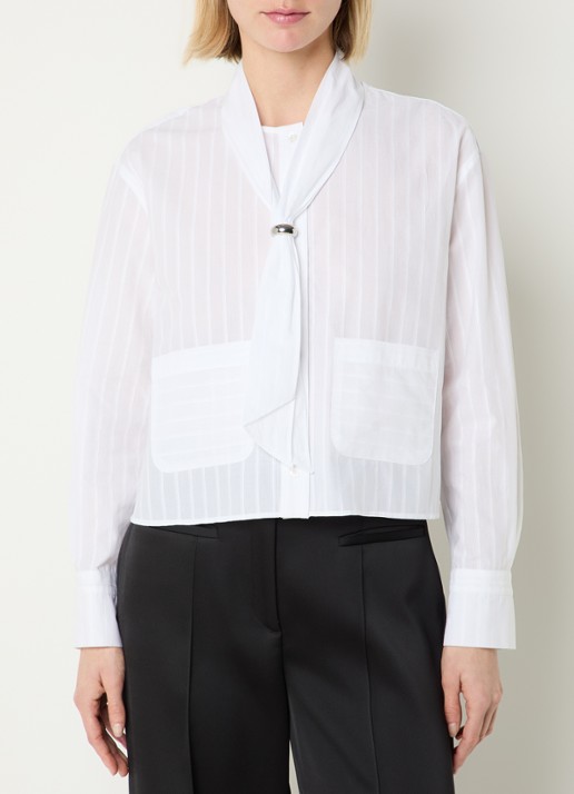Claudie Pierlot Charlie blouse met opgestikte zakken