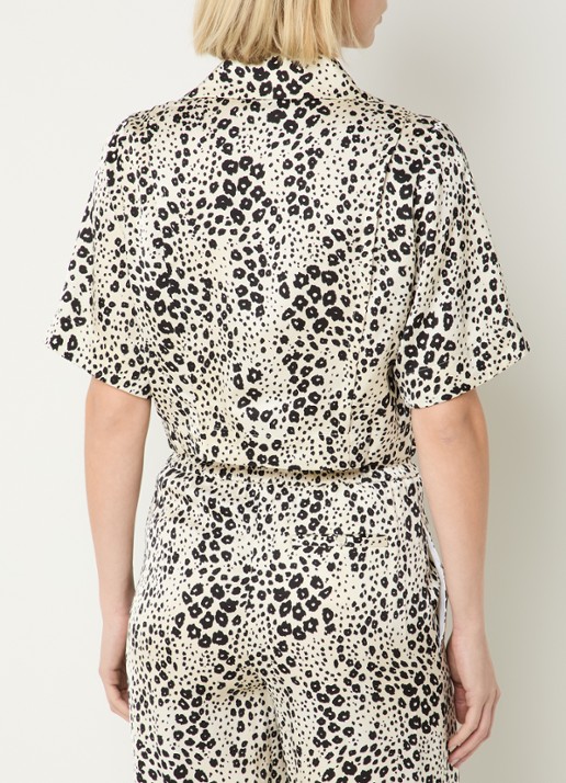 Claudie Pierlot Clair cropped tuniek met print - achterkant 3 wit