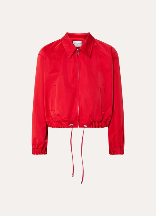 Claudie Pierlot Cropped jack met steekzakken - voorkant 2 rood