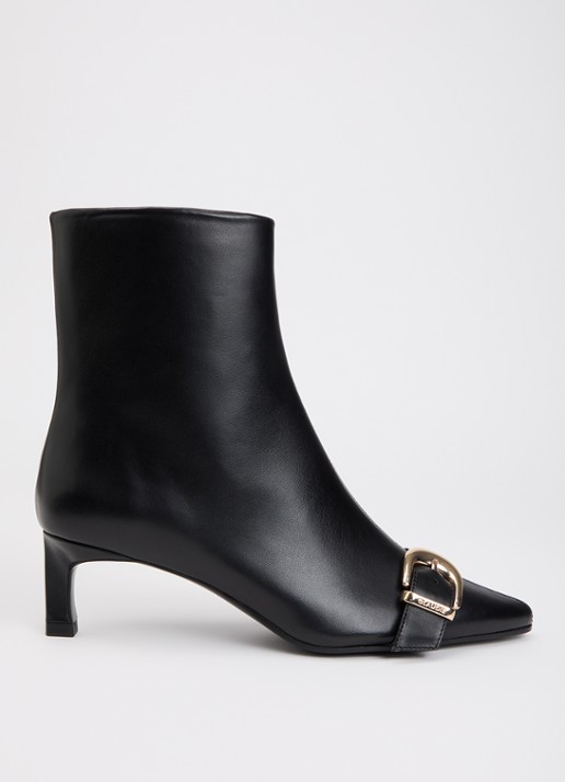 Claudie Pierlot Enkellaarsje van leer met gesp detail