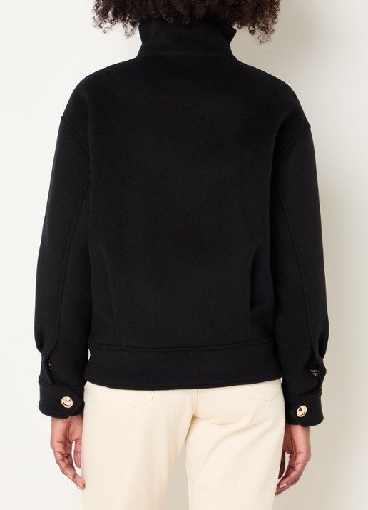 Claudie Pierlot Fijngebreid vest met streepprint - achterkant 4 zwart