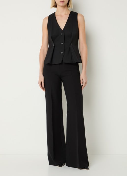 Claudie Pierlot Gilet in wolblend - voorkant 2 zwart