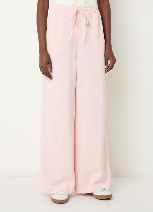 Claudie Pierlot High waist loose fit broek met elastische band