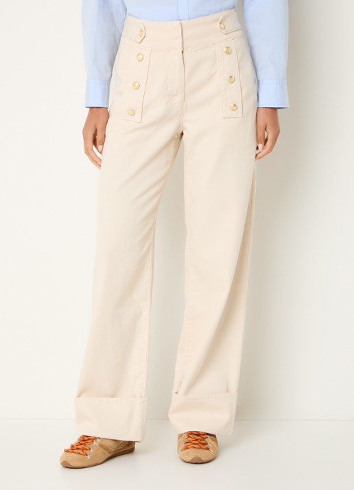Claudie Pierlot High waist loose fit jeans met gekleurde wassing