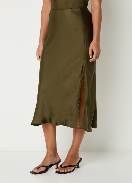Claudie Pierlot High waist midi rok van satijn