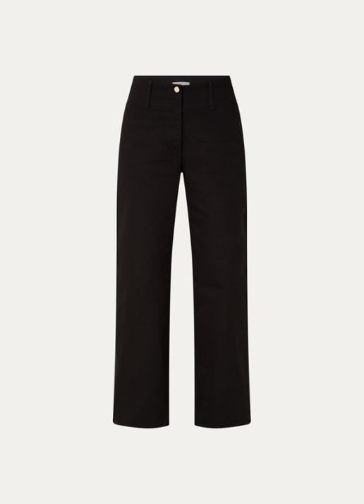 Claudie Pierlot High waist straight leg jeans met gekleurde wassing - voorkant zwart